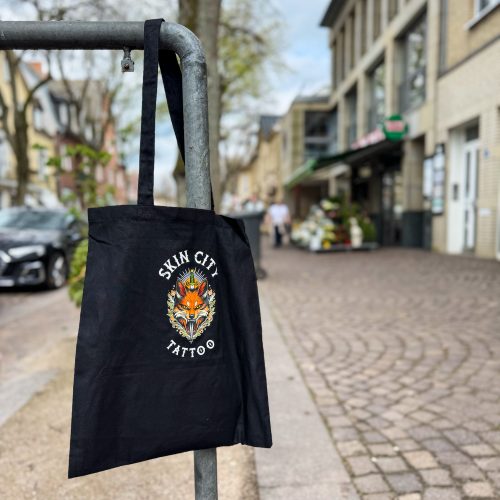 Baumwollbeutel Skin City Tote Bag – Black
